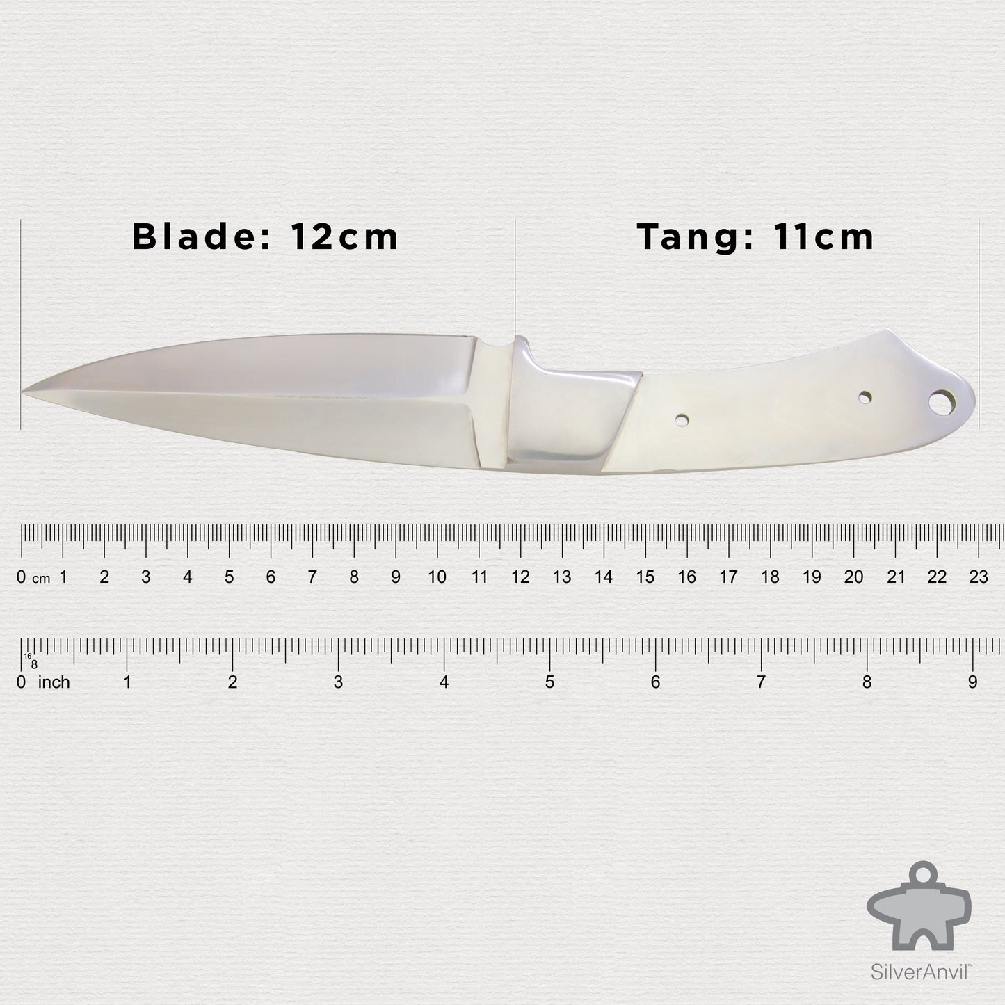 Dagger Point Full Tang Knife Blank (23cm)
