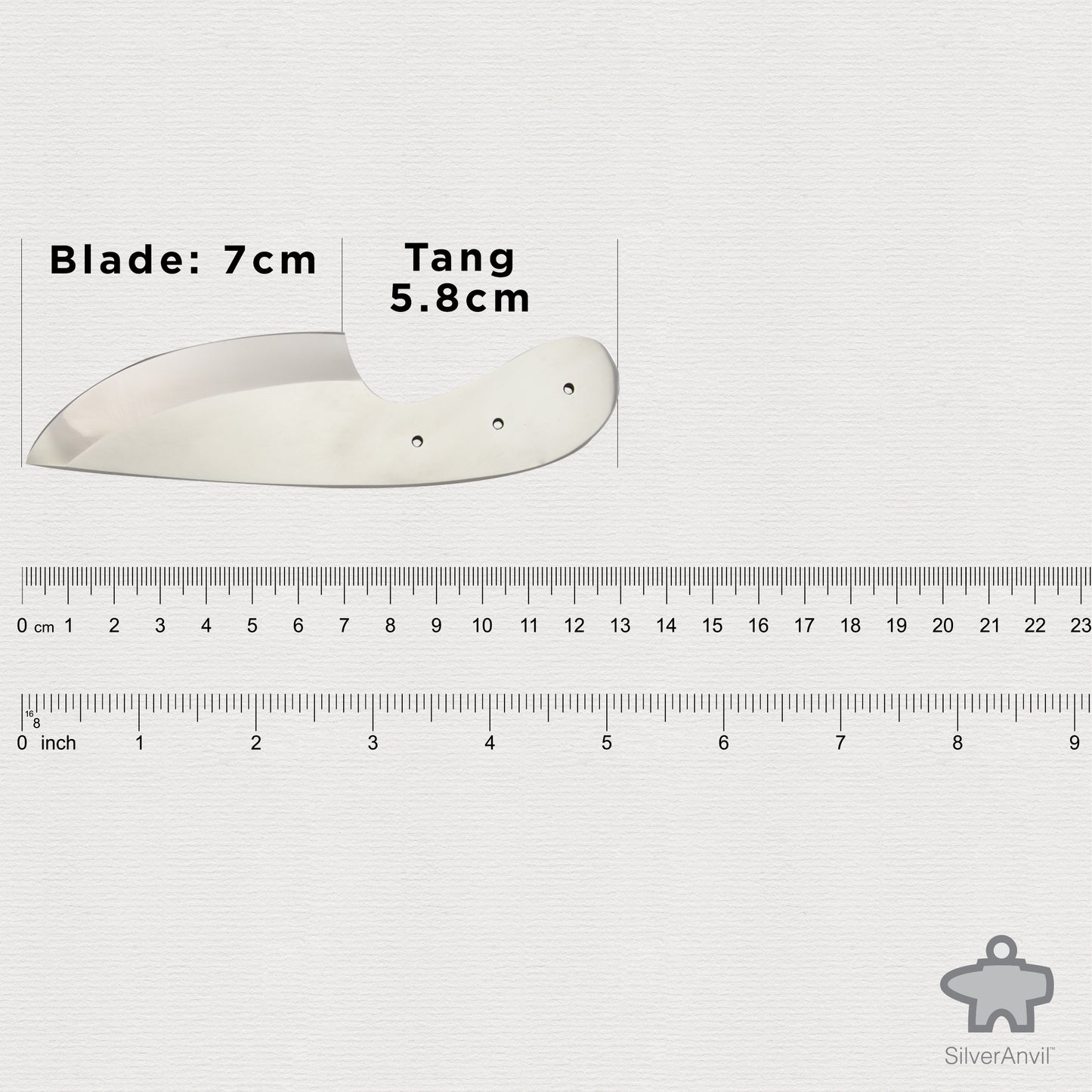 Drop Point Full Tang Knife Blank (13cm)
