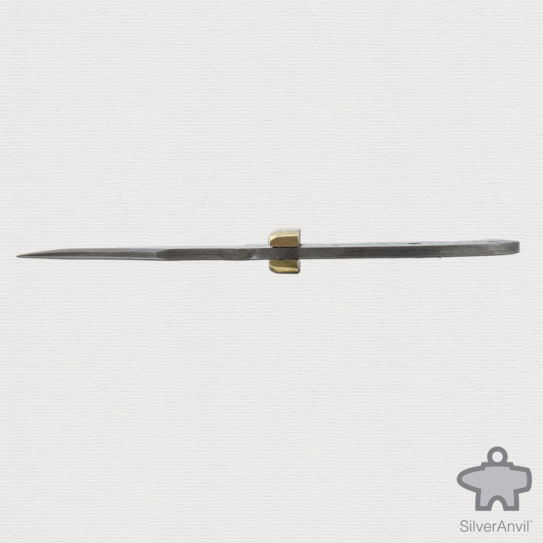 Damascus Dao Point Full Tang Knife Blank (22.5cm)