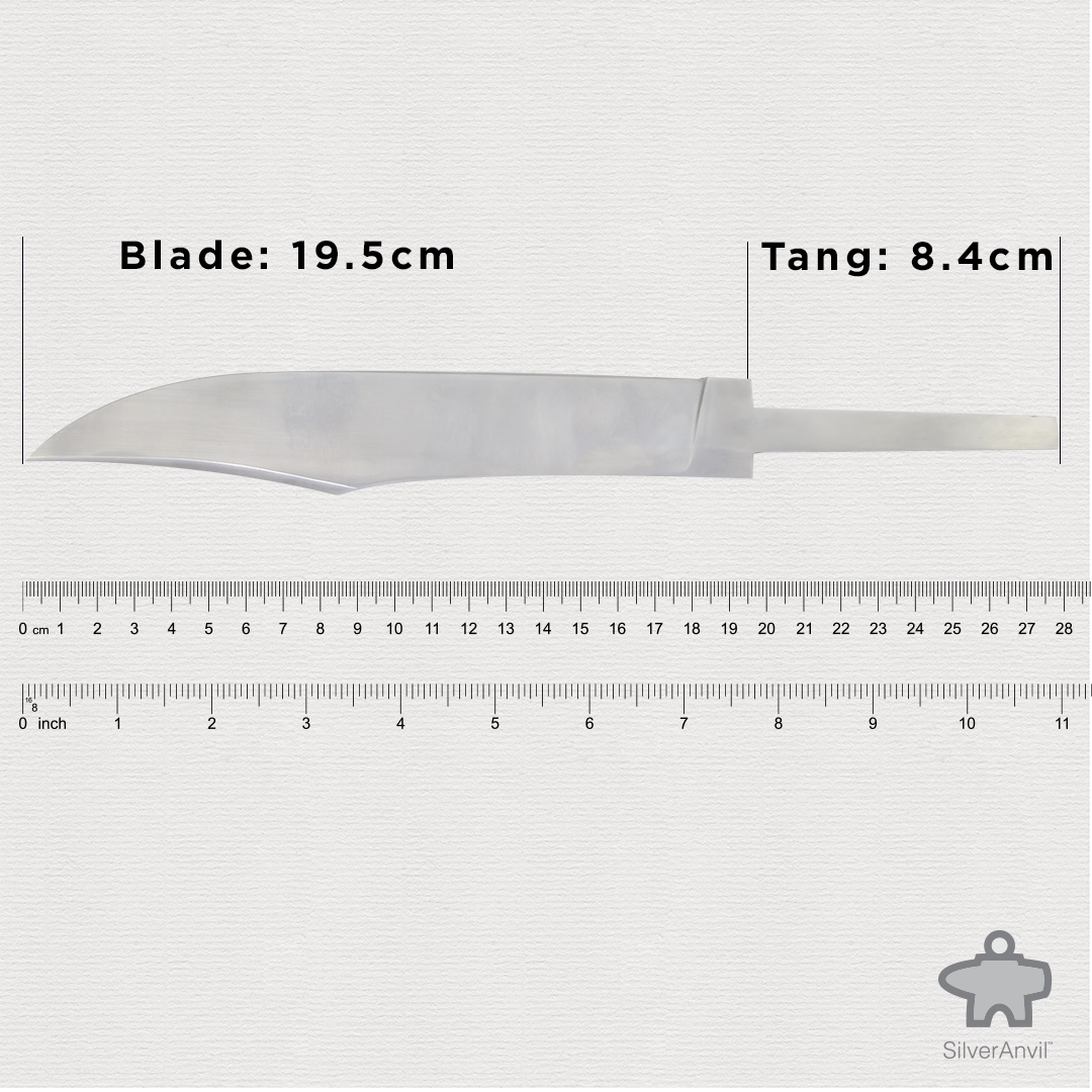 Clip Point Partial Tang Knife Blank (28cm)