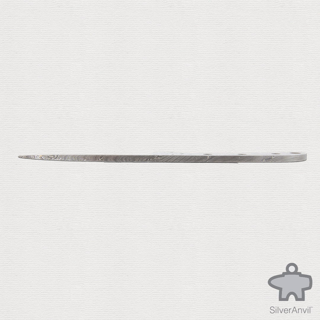 Damascus Drop Point Full Tang Knife Blank (20cm)
