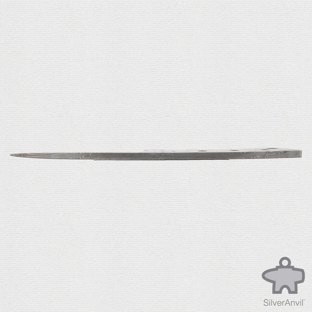 Damascus Drop Point Full Tang Knife Blank (20cm)