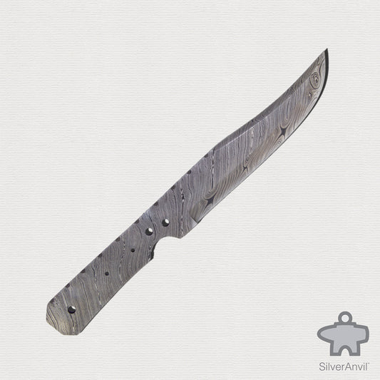 Damascus Clip Point Full Tang Knife Blank (32cm)