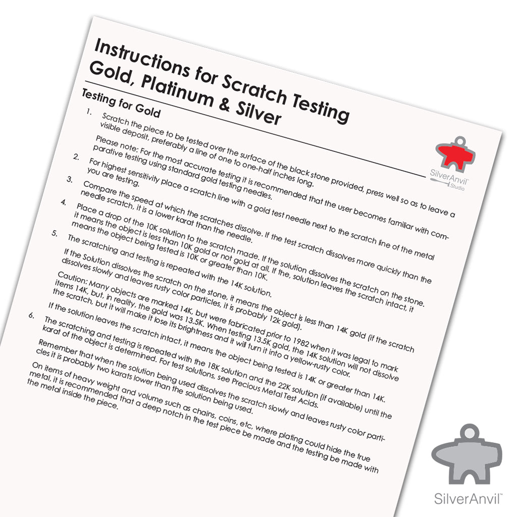 Instructions for Scratch Testing Gold, Platinum and Silver – Silver ...