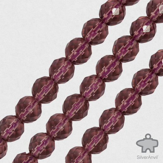 Pink Tourmaline Faceted Beads- 8mm