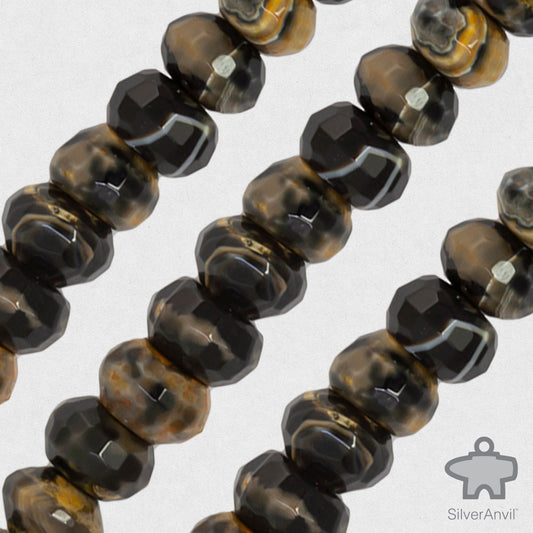 Bumblebee Jasper Faceted Beads - 8mm