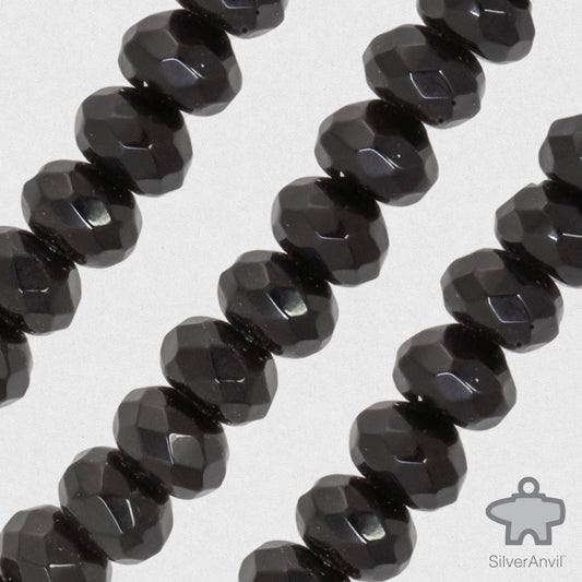 Black Onyx Faceted Beads - 8mm