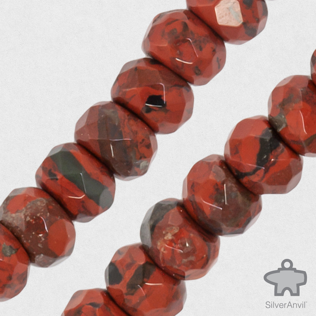 Red Jasper Faceted Beads - 8mm