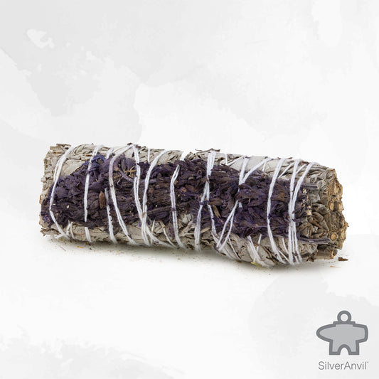 Smudge Stick White Sage and Purple Royal Lavender Flower