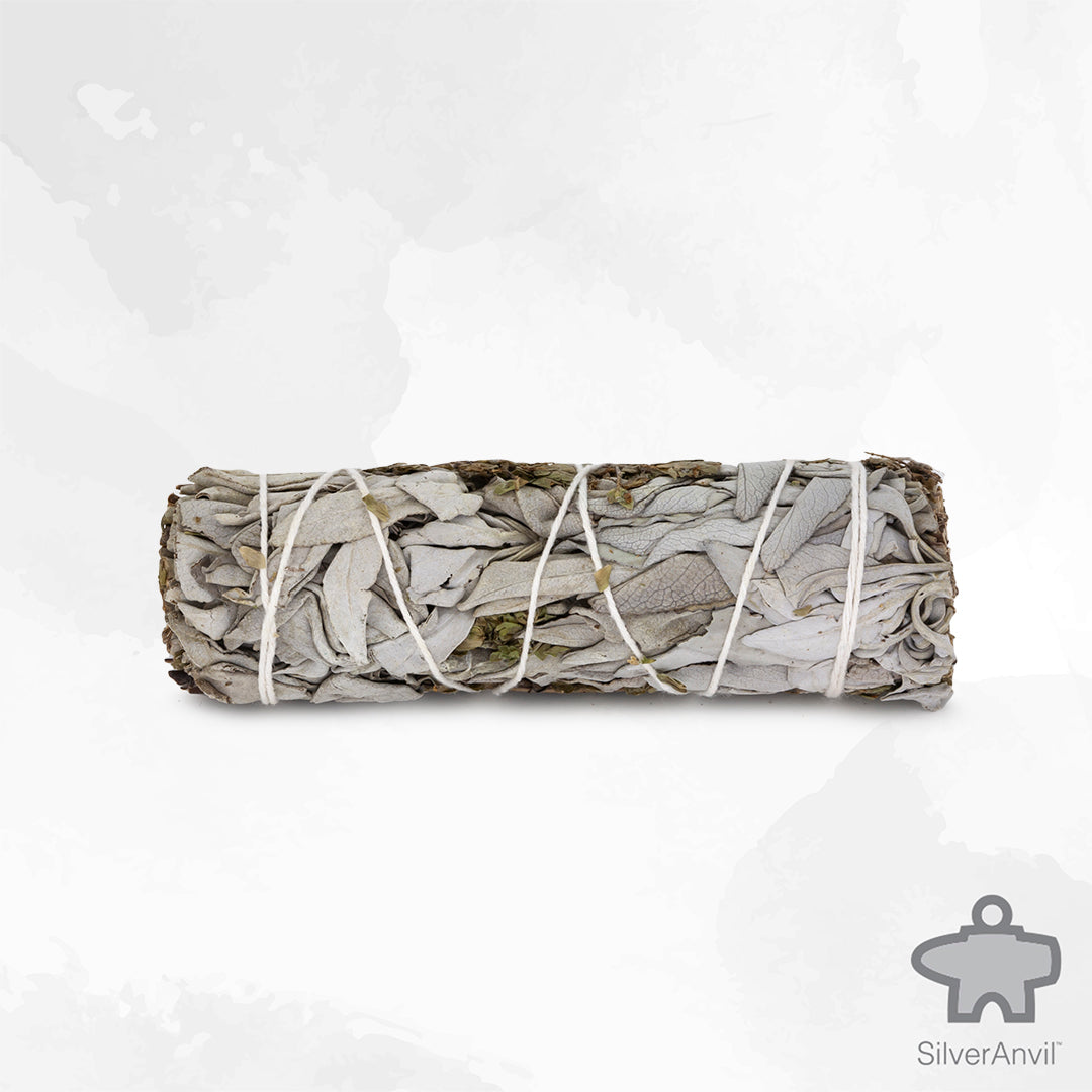 White Sage Smudge Stick with Oregano for cleansing and grief