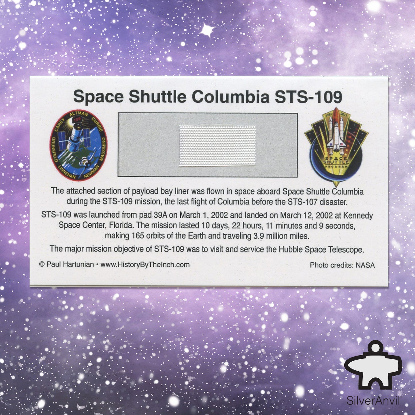 Swatch from Space Shuttle Columbia