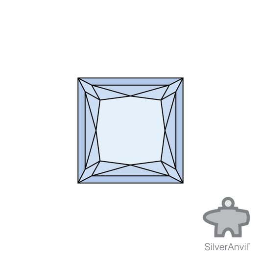 Princess Cut Green Cubic