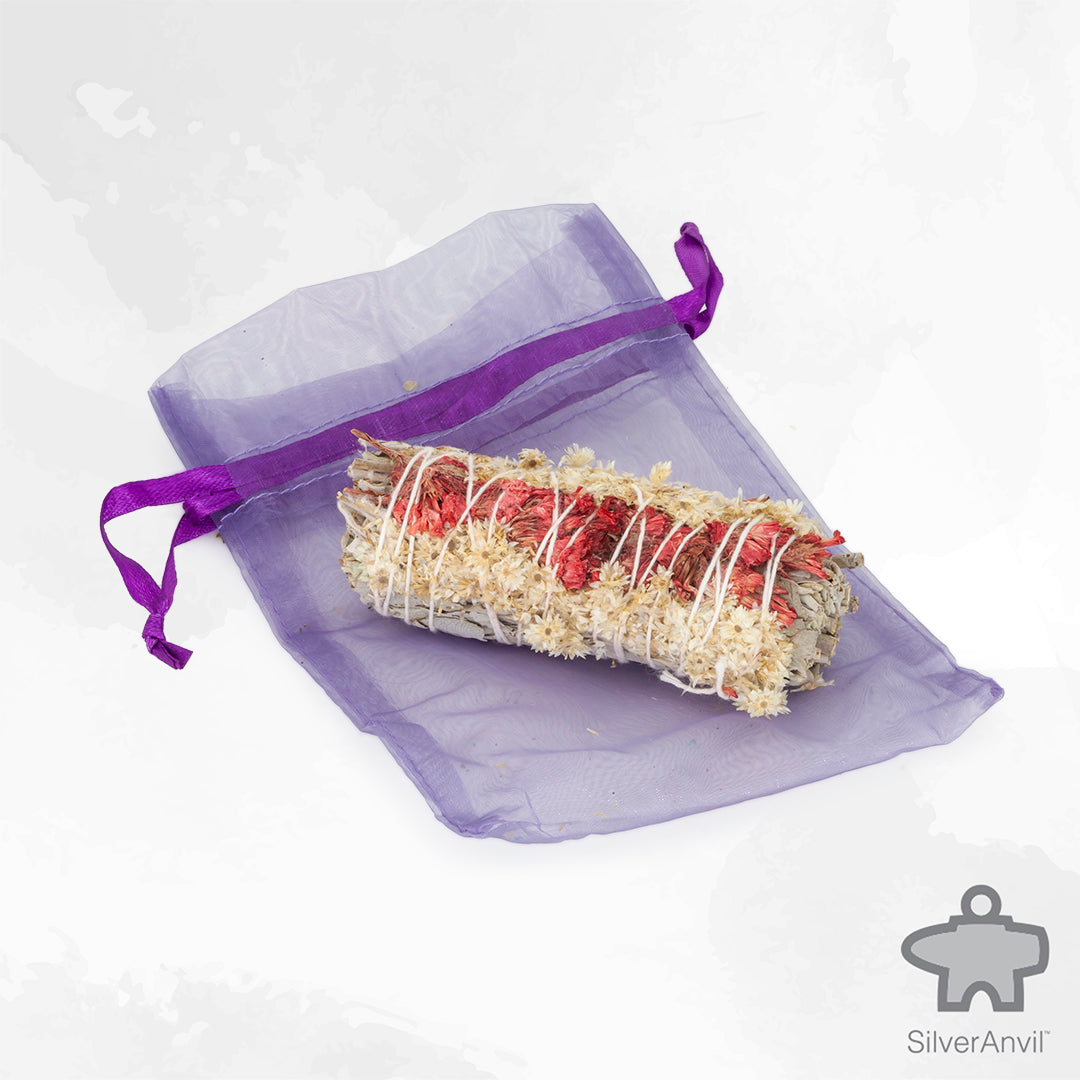 White sage smudge stick for cleansing and rituals in a bag.