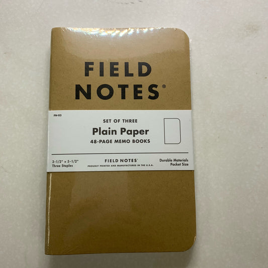 Field Notes Plain Paper Memo Books