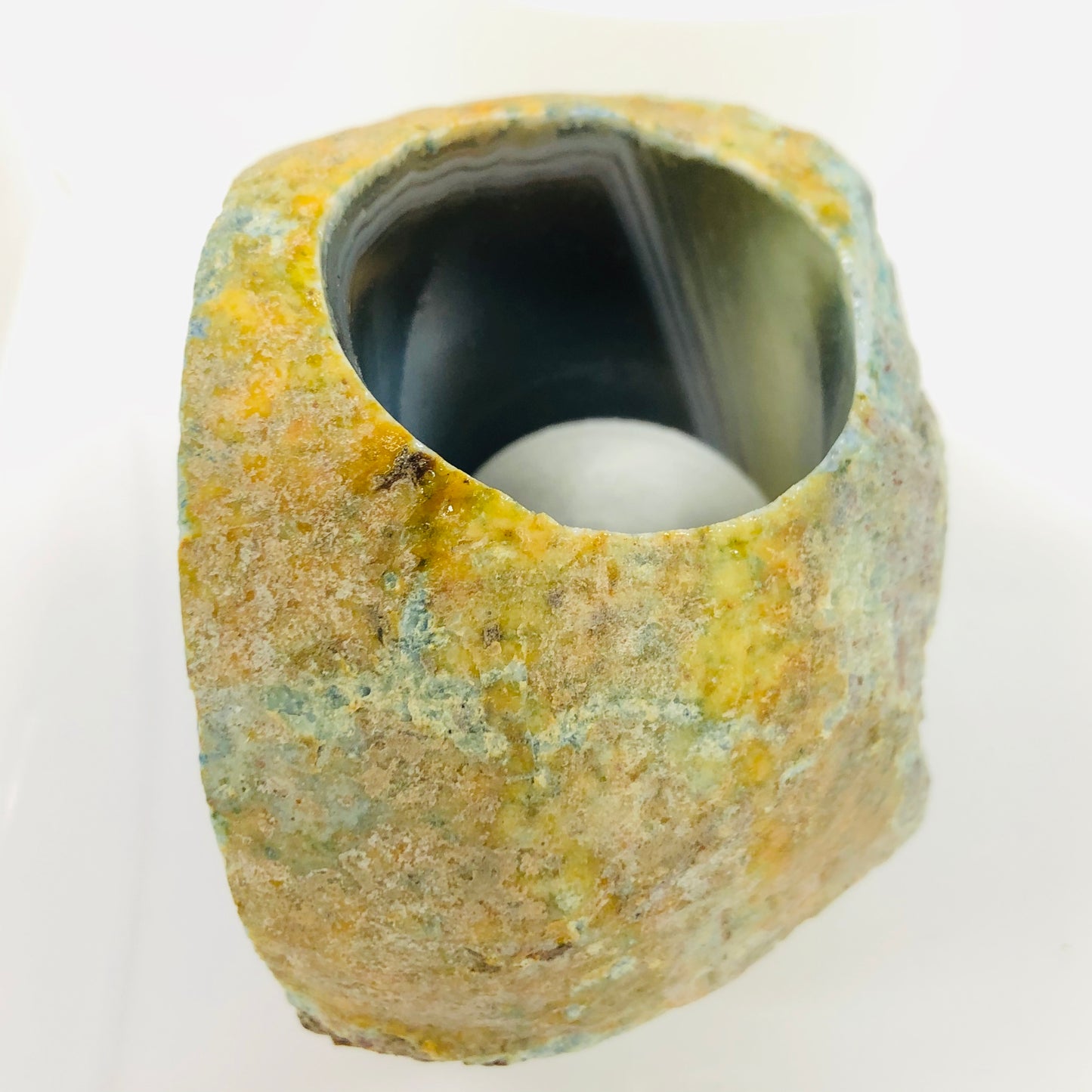 Agate Candle holder LG Aprox 2lbs
