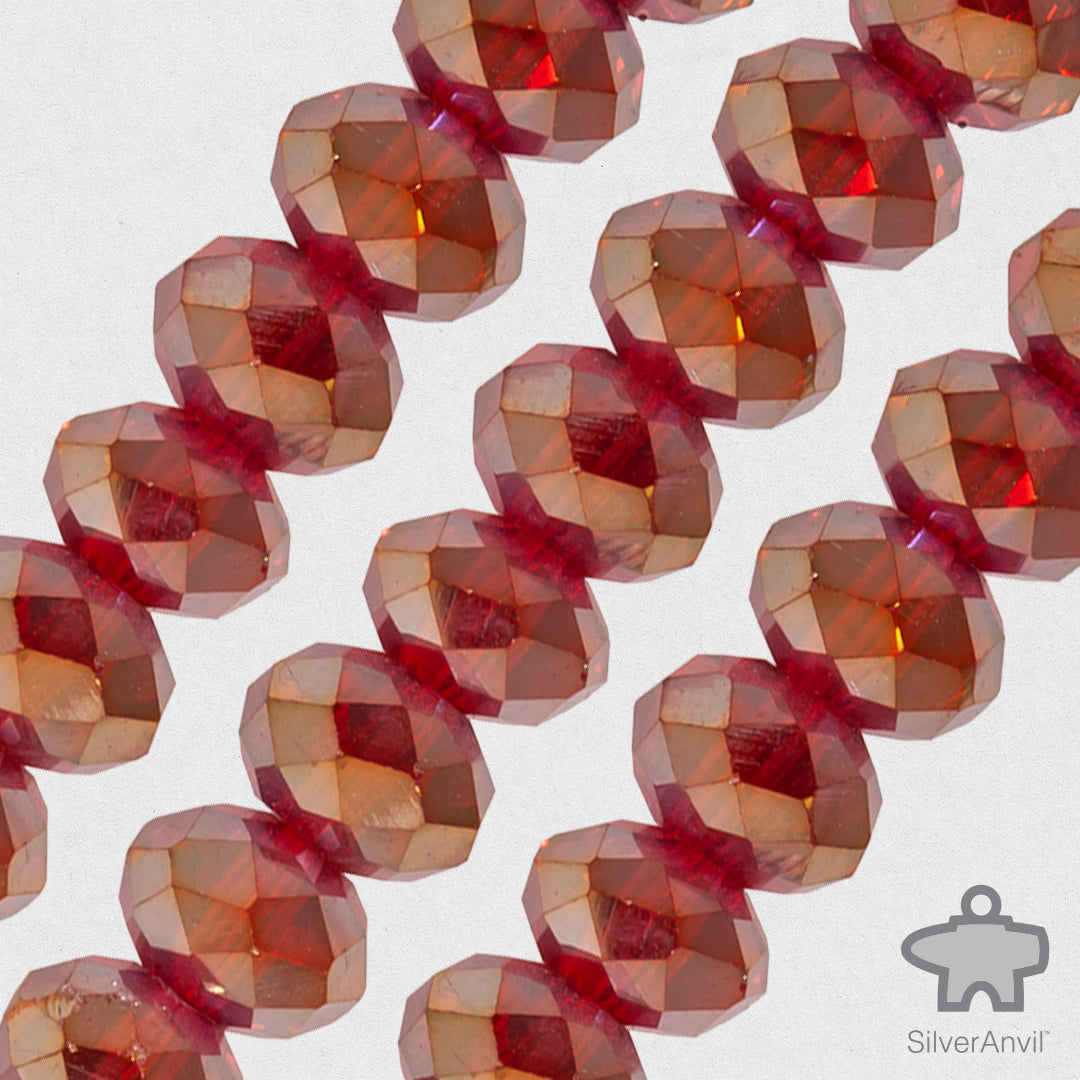 Orange Swarovksi Iridescent Crystal Beads - 8mm