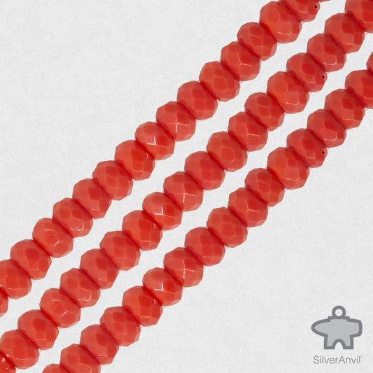 Coral Colored Faceted Beads