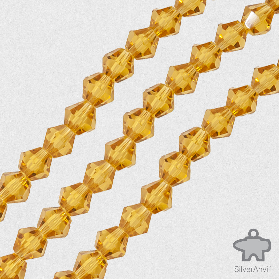 Golden Yellow Swarovski Beads - 4mm