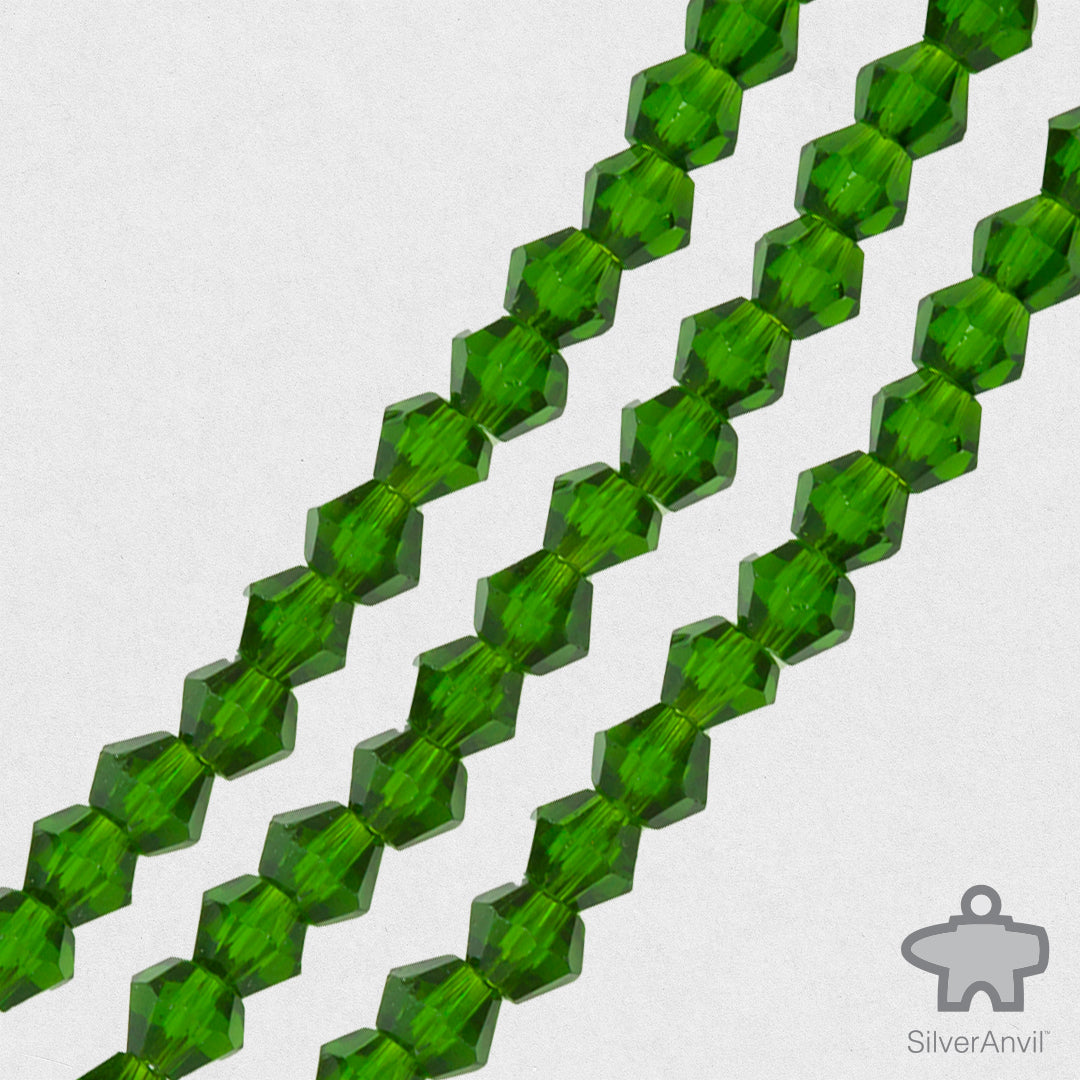 Emerald Green Swarovski Beads - 4mm