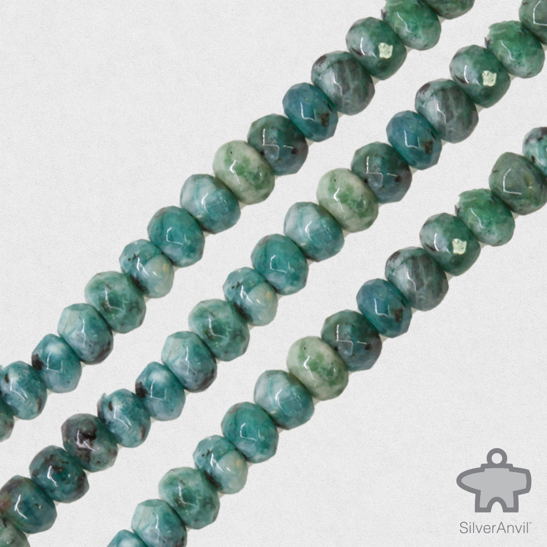 Turquoise Faceted Beads - r4mm