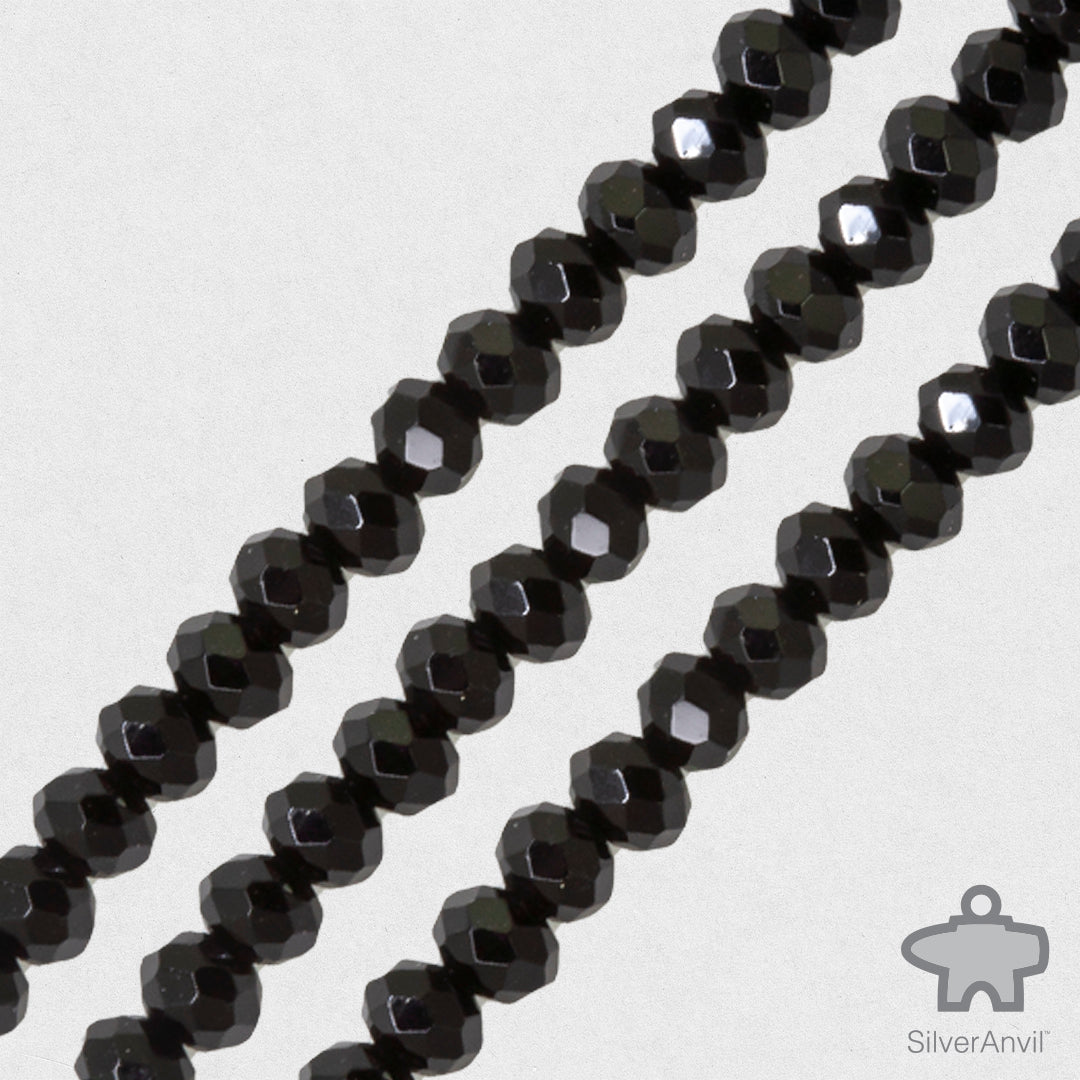 Black Tourmaline Beads - 4mm