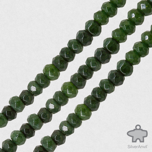 Dark Green Tourmaline Beads  - 4mm