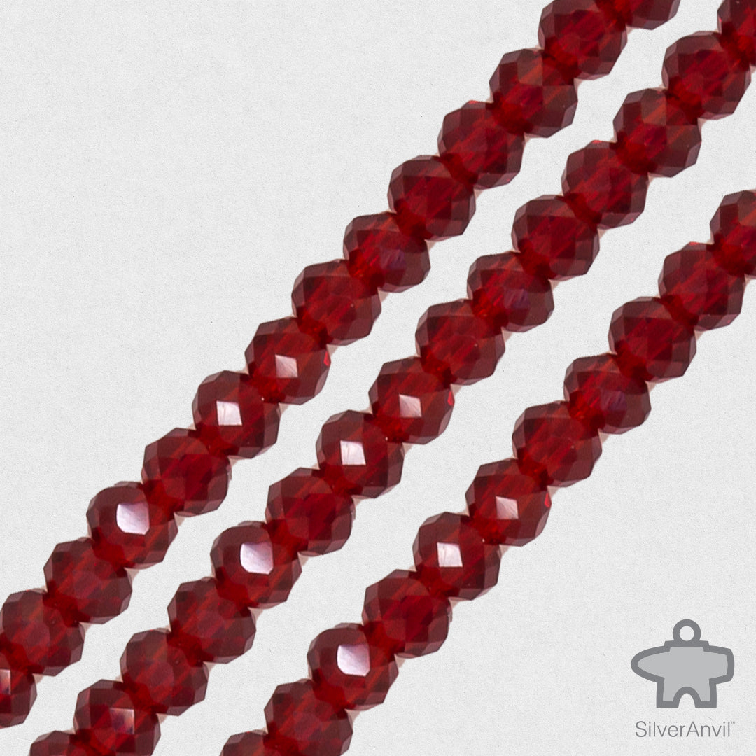 Ruby Red Swarovski Crystal Beads - 4mm