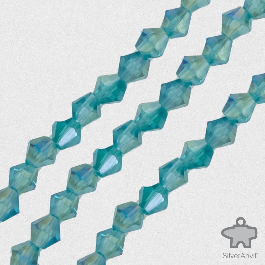 Teal Swarovski Crystal Beads -4mm