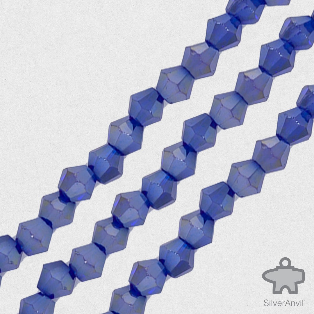 Cobalt Blue Iridescent Swarovski Crystal Beads - 4mm