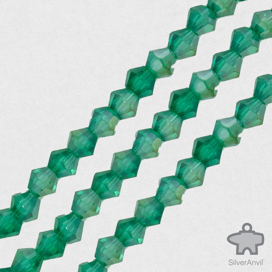 Pine Green Swarovski Crystal Beads - 4mm