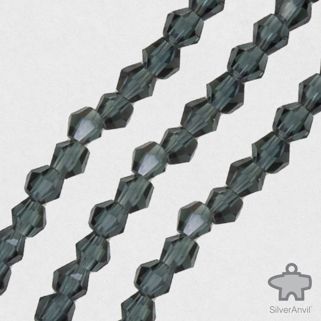 Graphite Swarovski Crystal Beads - 4mm