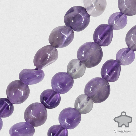 Amethyst Freeform Beads - 7mm