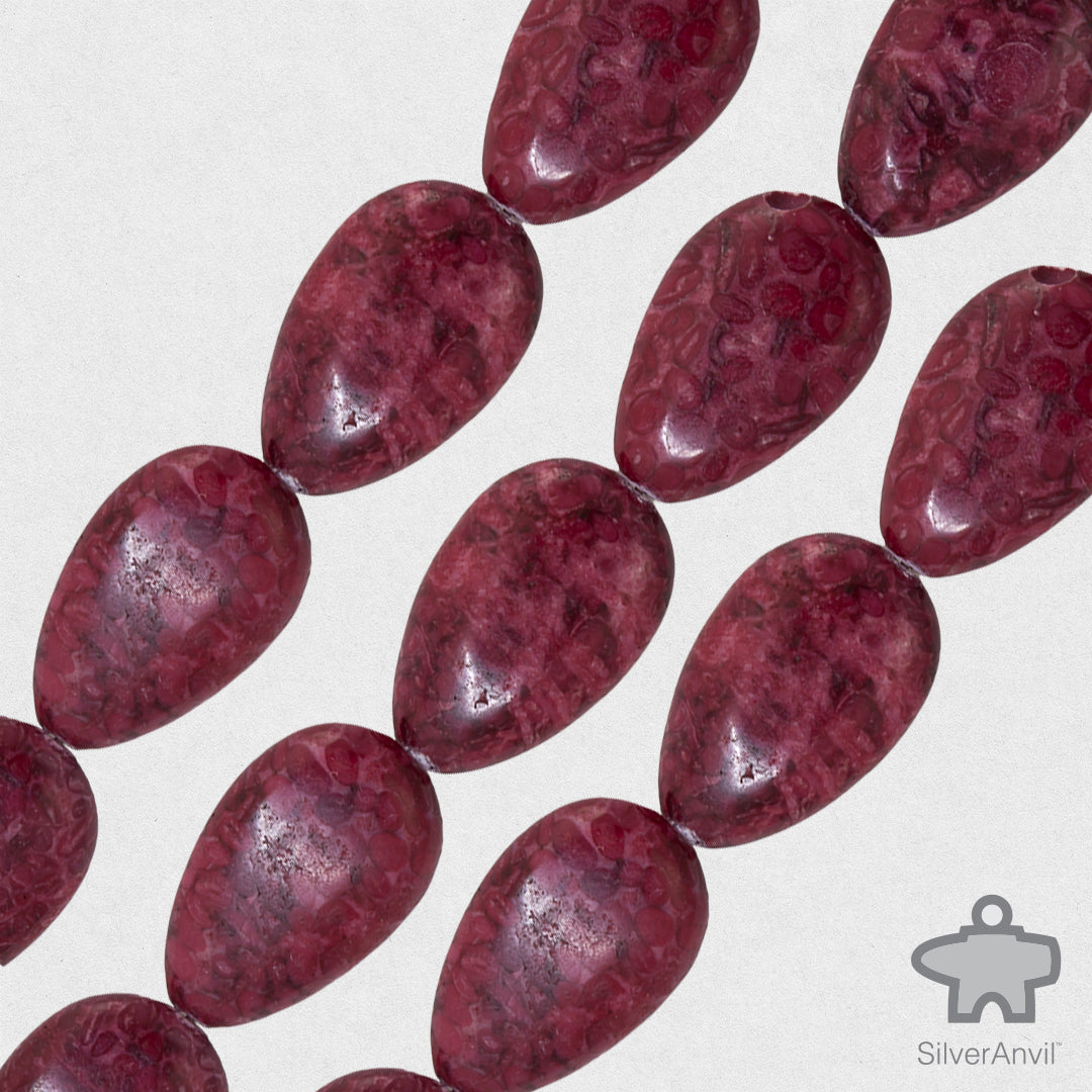 Red Coral Agate Beads