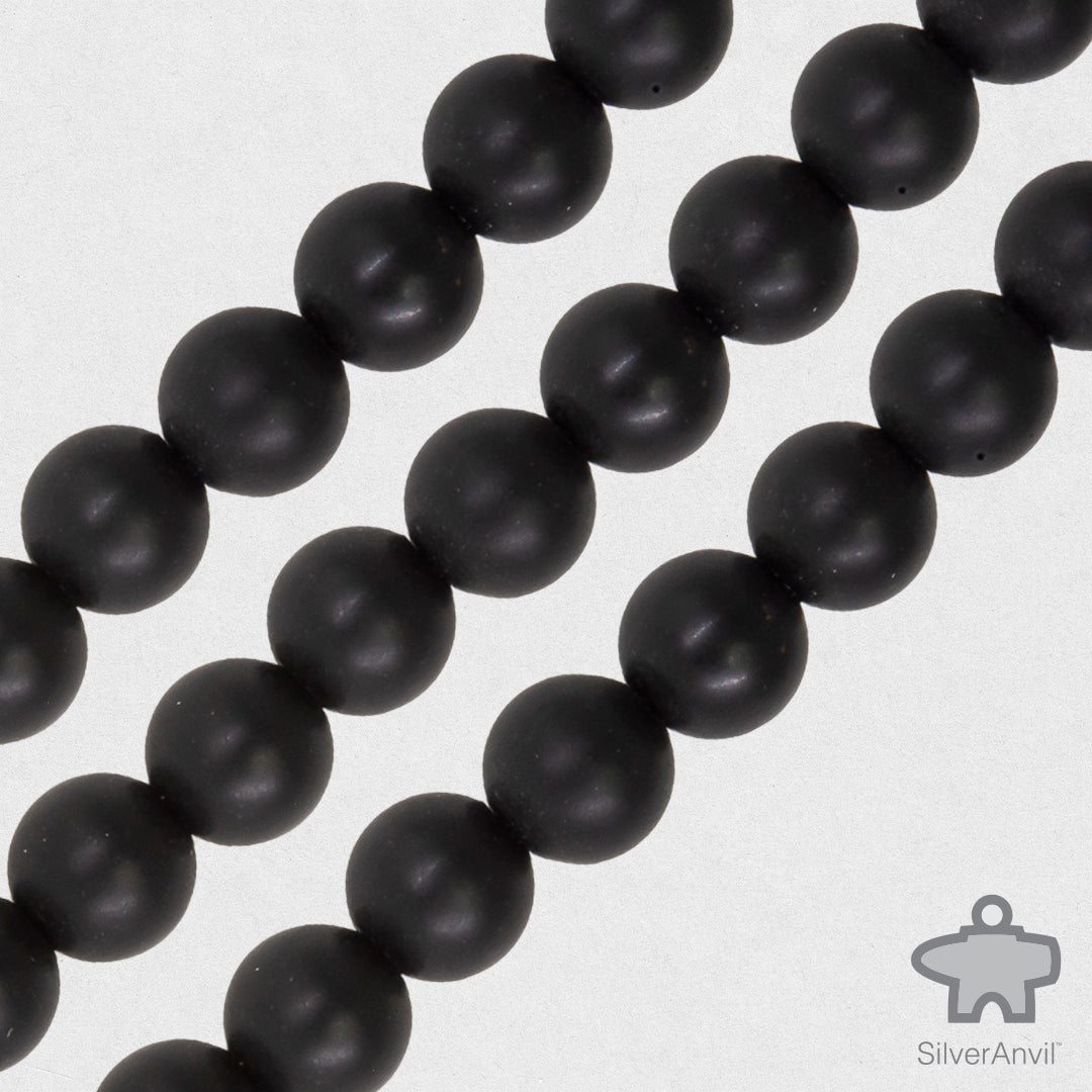 Black Shungite Beads - 6mm