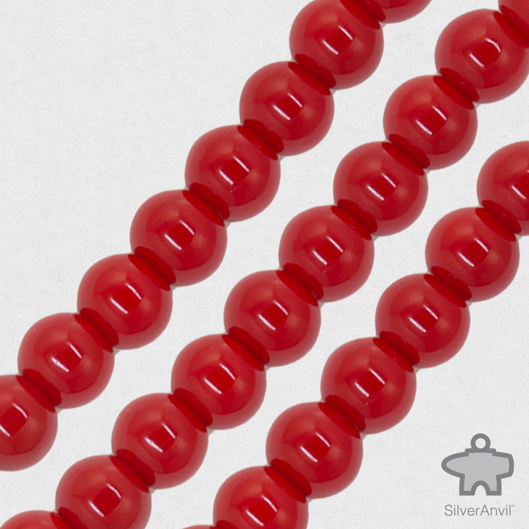 Red Fire Agate Beads - 6mm