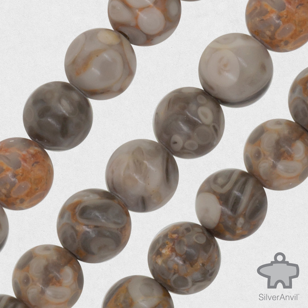 Coral Jasper Beads - 6mm