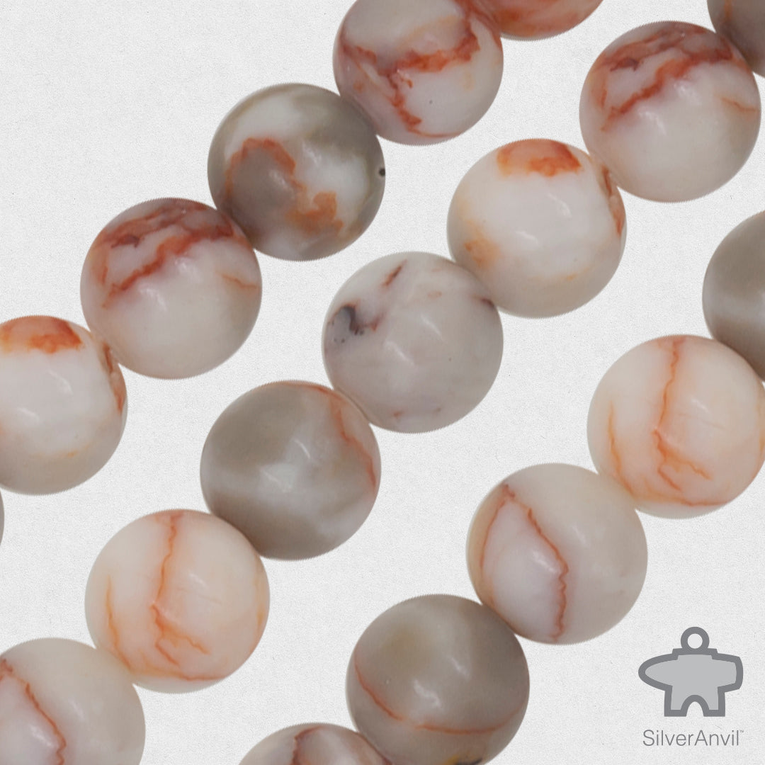 Pink Jasper Beads- 6mm
