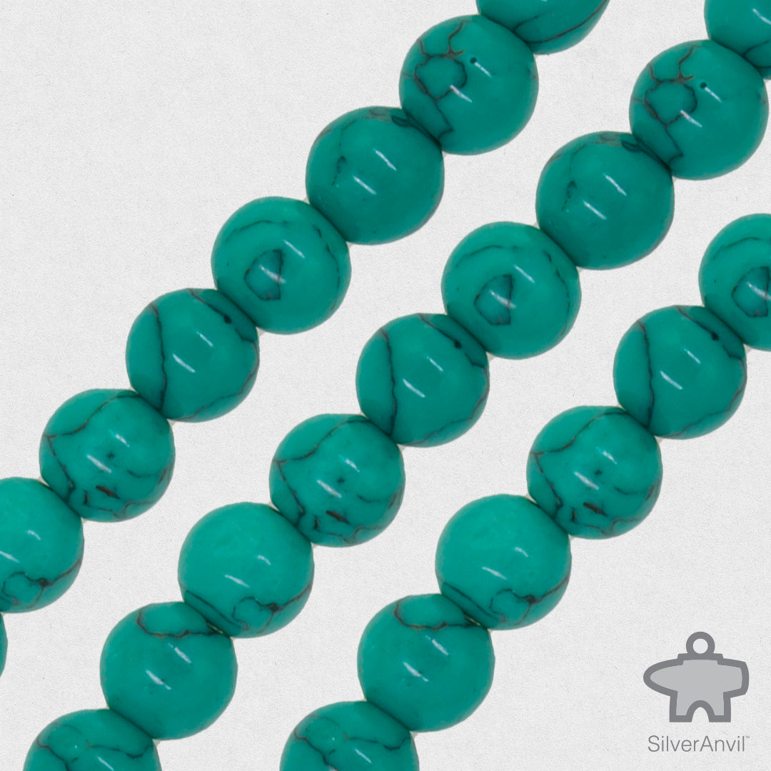 Green Mookaite Beads - 6mm