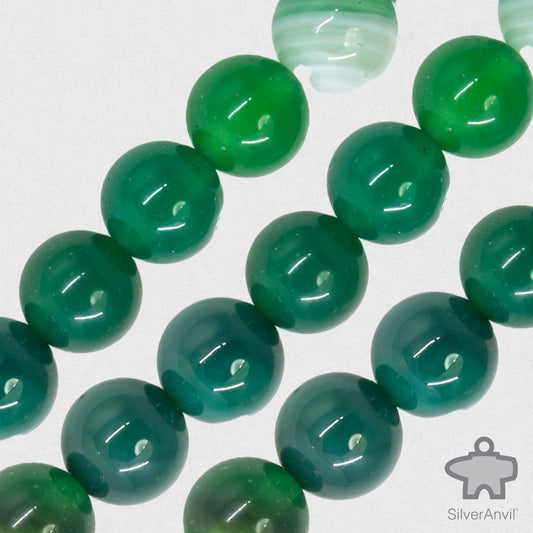 Green Agate Beads - 8mm