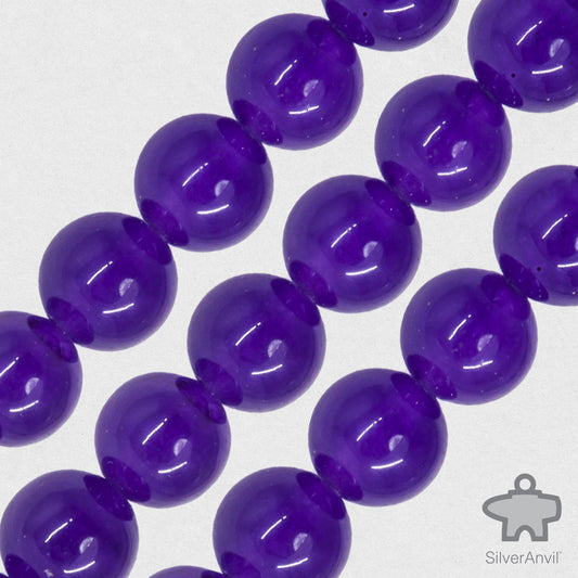 Amethyst Colored Dyed Quartz  Beads - 8mm