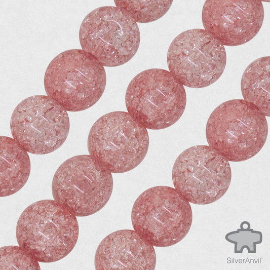 Quench Crackle Quartz  Beads - 8mm