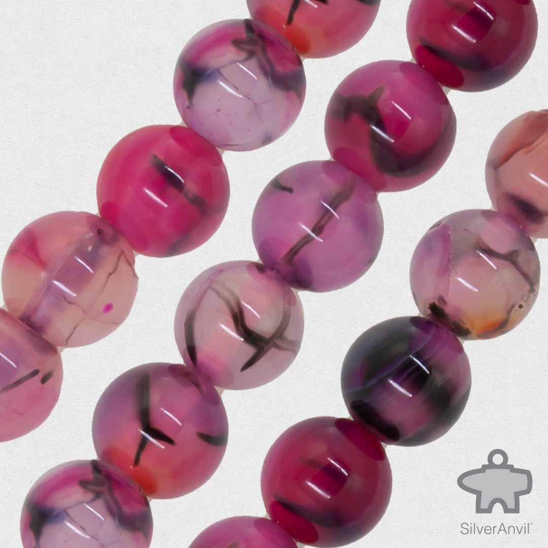 Quench Crackle Quartz Beads - 8mm