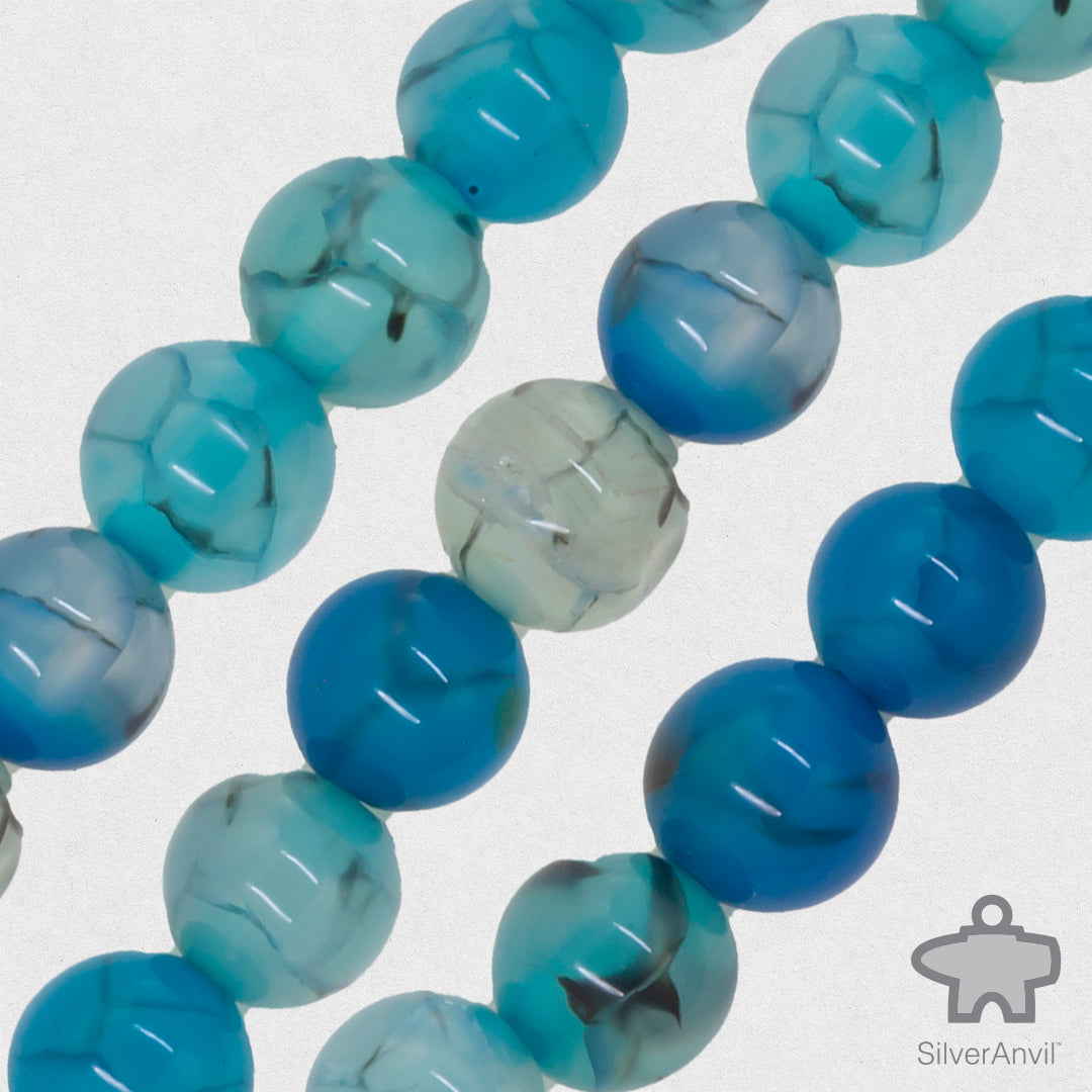 Quench Crackle Quartz Beads - 8mm