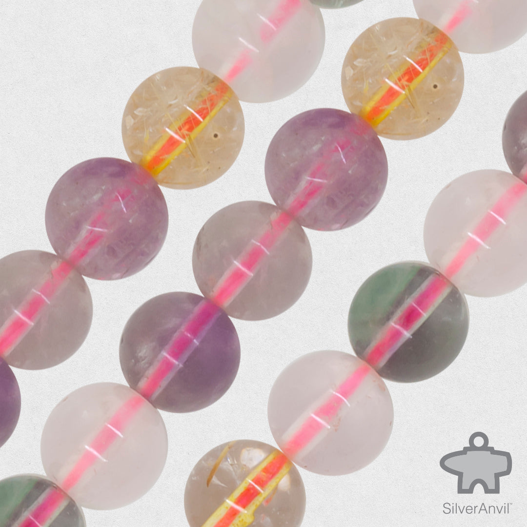 Rainbow Quartz Beads - 8mm