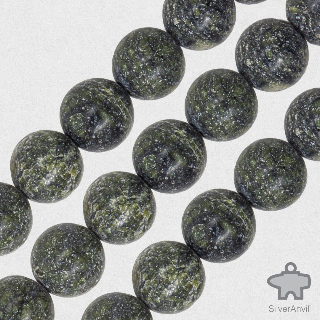 Green Crocodile Jasper Beads - 8mm