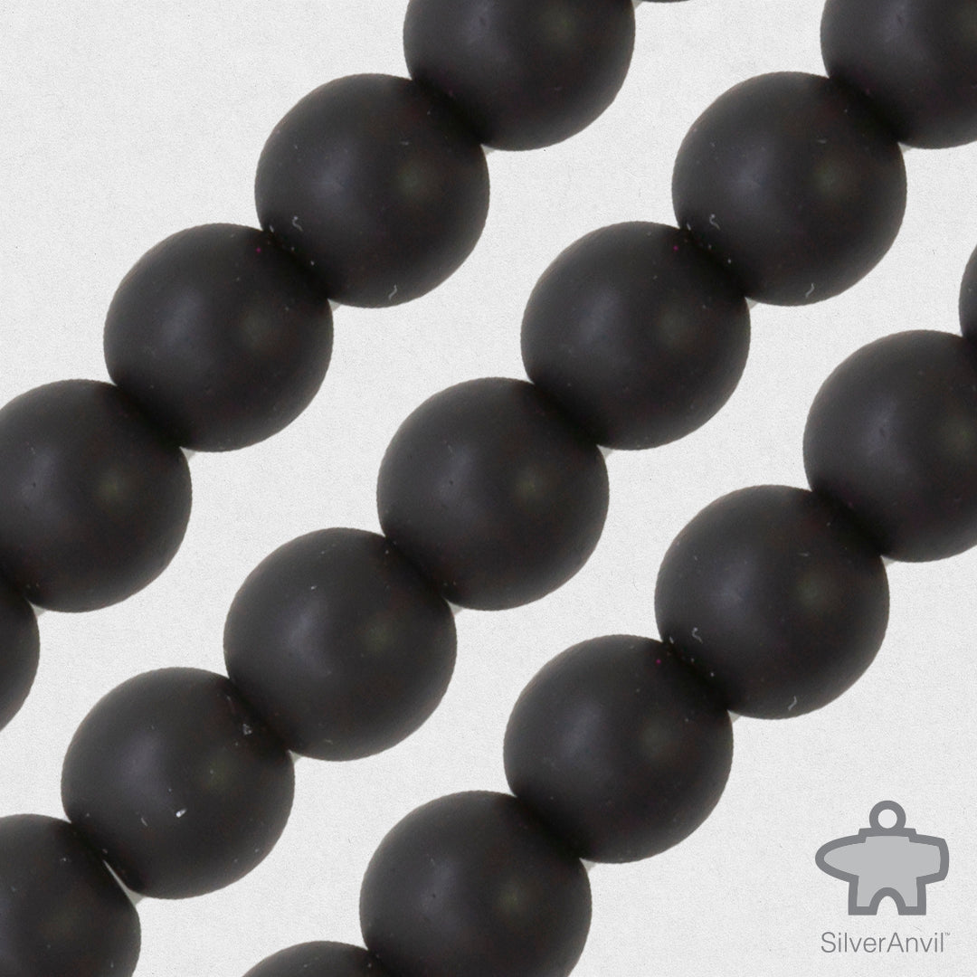 Black Shungite Beads - 8mm