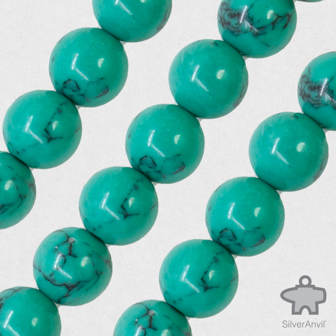 Cultured Malachite Beads - 8mm