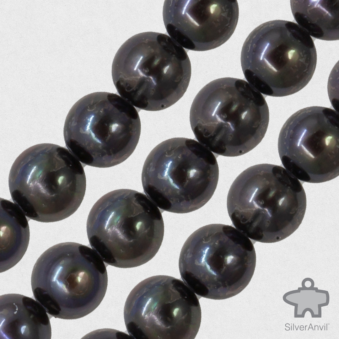 Dark Grey Freshwater Pearls - 8mm