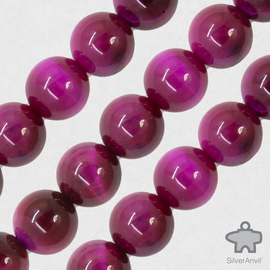 Pink Catseye Beads - 8mm