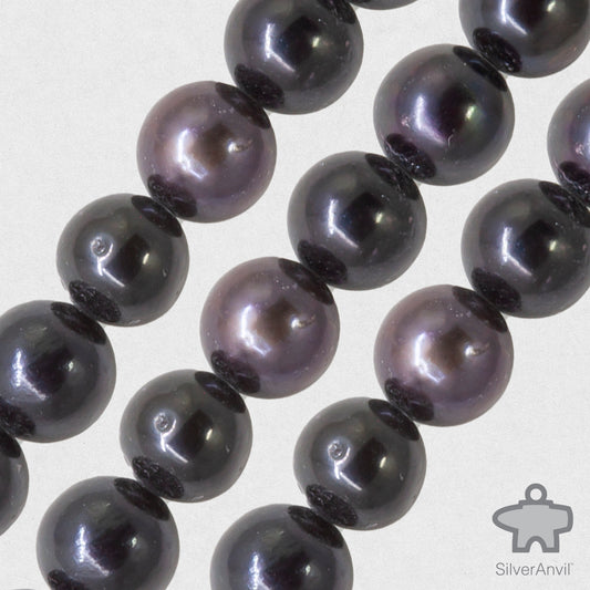 Dark Grey Freshwater Pearls - 8mm